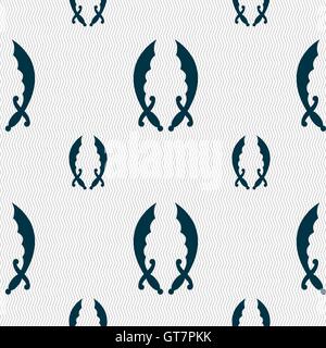 Saber sign. Seamless pattern with geometric texture. Vector Stock Vector