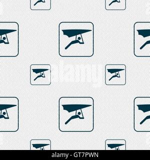 hang-gliding sign. Seamless pattern with geometric texture. Vector Stock Vector