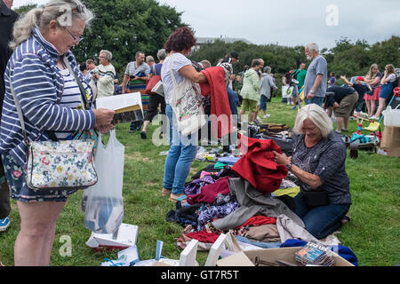 People browsing at a boot sale. Stock Photo