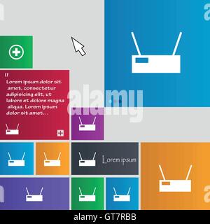 Wi-Fi Icon sign. buttons. Modern interface website buttons with cursor pointer. Vector Stock Vector
