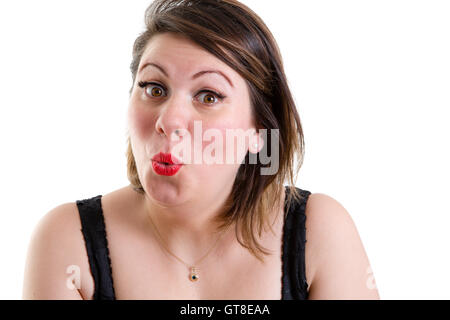 Woman with pursed lips Stock Vector Image & Art - Alamy
