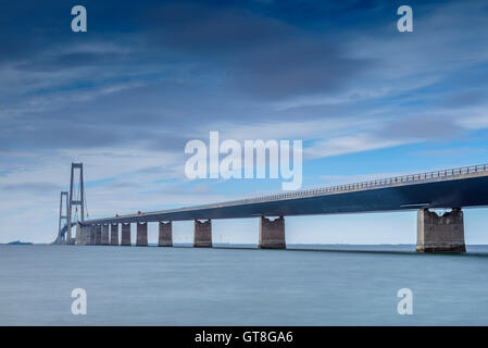Great Belt Bridge between Fyn and Zealand, Denmark Stock Photo