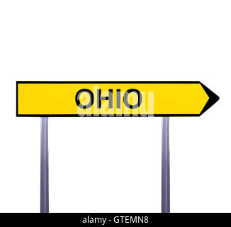 Conceptual arrow sign isolated on white - OHIO Stock Photo