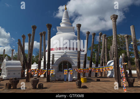 Thuparamaya Stupa at Anuradhapura, Sri Lanka Stock Photo