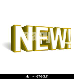 3D word NEW isolated white background Stock Vector