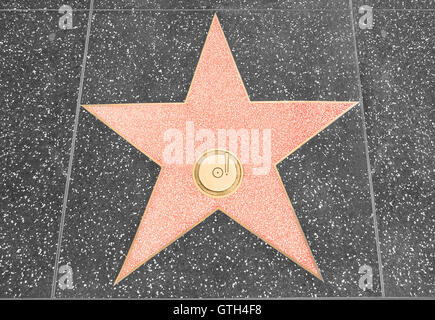 Star on the walk of fame with copy space Stock Photo