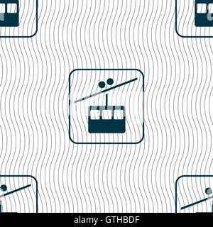 cable car line sign. Seamless pattern with geometric texture. Vector Stock Vector