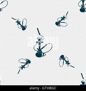 Hookah sign. Seamless pattern with geometric texture. Vector Stock Vector