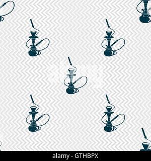 Hookah sign. Seamless pattern with geometric texture. Vector Stock Vector