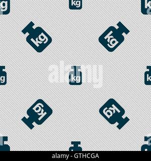 Weight sign. Seamless pattern with geometric texture. Vector Stock Vector