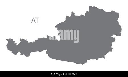 Austria grey map vector Stock Vector