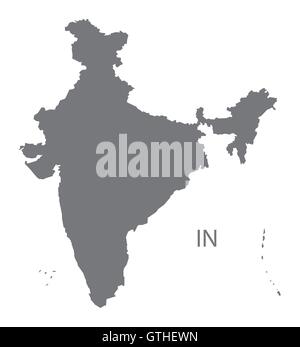 India grey map vector Stock Vector