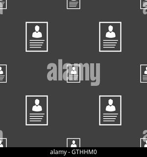 form icon sign. Seamless pattern on a gray background. Vector Stock Vector