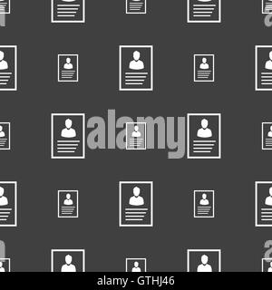 form icon sign. Seamless pattern on a gray background. Vector Stock Vector