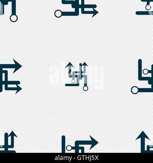 Transfer icon sign. Seamless pattern with geometric texture. Vector Stock Vector