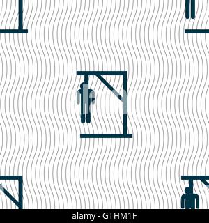 Suicide concept icon sign. Seamless pattern with geometric texture. Vector Stock Vector