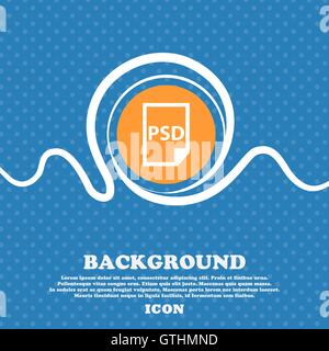 PSD Icon sign. Blue and white abstract background flecked with space for text and your design. Vector Stock Vector