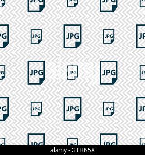 Jpg file icon sign. Seamless pattern with geometric texture. Vector Stock Vector