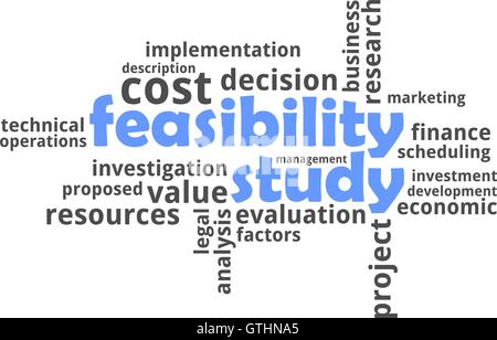 word cloud - feasibility study Stock Vector