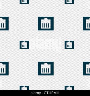 Internet cable, RJ-45 icon sign. Seamless pattern with geometric texture. Vector Stock Vector
