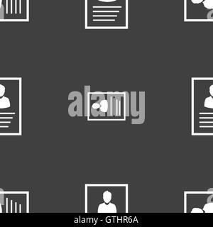 form icon sign. Seamless pattern on a gray background. Vector Stock Vector