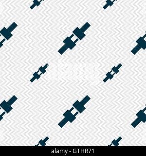 seat belt icon sign. Seamless pattern with geometric texture. Vector Stock Vector