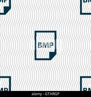 BMP Icon sign. Seamless pattern with geometric texture. Vector Stock Vector