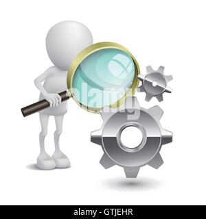 3d man in the observation gear Stock Vector