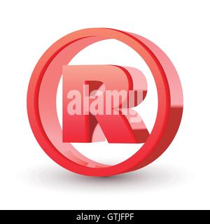 registered trademark sign isolated white background Stock Vector