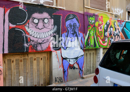 Graffity - Impressionen, Wirtschaftskrise Griechenland, 5. April 2016, Athen, Griechenland. Stock Photo