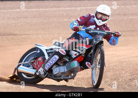 Kyle Legault of Lakeside Hammers in riding action - Lakeside Hammers Speedway Press & Practice Day at Arena Essex Raceway, Purfleet, Essex - 23/03/11 Stock Photo