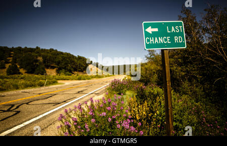 Last Chance Road Stock Photo