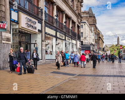 Topshop and Topman, Princes Street, Edinburgh, Scotland, UK Stock Photo