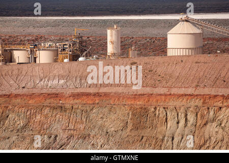 Open cut gold mine, Gwalia Western Australia Stock Photo