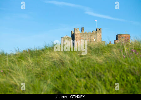 view of Bambugh Castle, Bamburgh, Northumberland, England Stock Photo