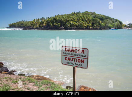 view of Devils Island from Isle Royale, French Guiana Stock Photo