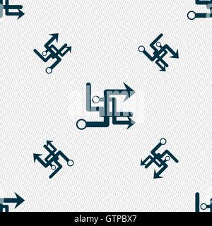 Transfer icon sign. Seamless pattern with geometric texture. Vector Stock Vector