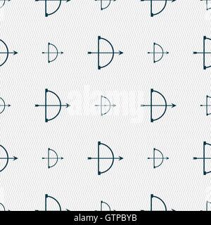 cupid icon sign. Seamless pattern with geometric texture. Vector Stock Vector
