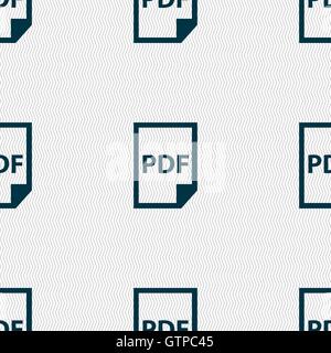 PDF Icon. sign. Seamless pattern with geometric texture. Vector Stock Vector