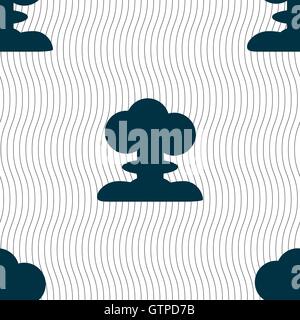 Explosion Icon sign. Seamless pattern with geometric texture. Vector Stock Vector