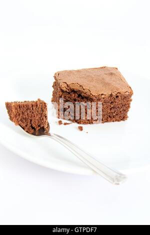 Piece of brownie Stock Photo