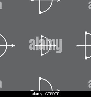 cupid icon sign. Seamless pattern on a gray background. Vector Stock Vector