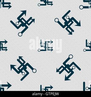 Transfer icon sign. Seamless pattern with geometric texture. Vector Stock Vector