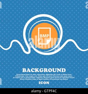 BMP Icon sign. Blue and white abstract background flecked with space for text and your design. Vector Stock Vector