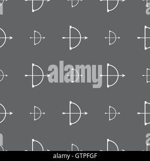 cupid icon sign. Seamless pattern on a gray background. Vector Stock Vector