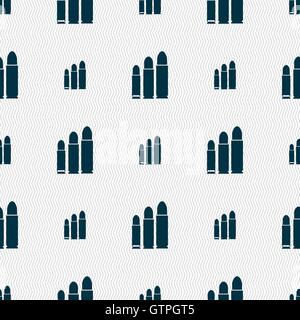 bullet Icon sign. Seamless pattern with geometric texture. Vector Stock Vector
