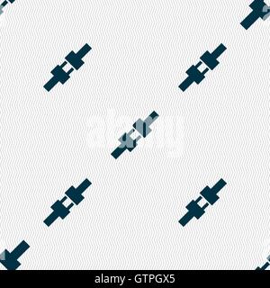 seat belt icon sign. Seamless pattern with geometric texture. Vector Stock Vector