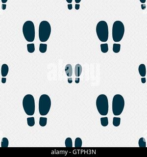 Food step Icon sign. Seamless pattern with geometric texture. Vector Stock Vector