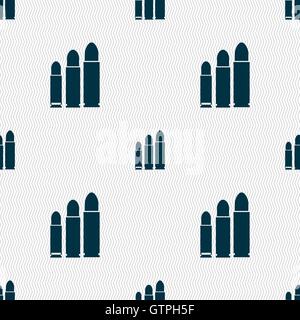 bullet Icon sign. Seamless pattern with geometric texture. Vector Stock Vector