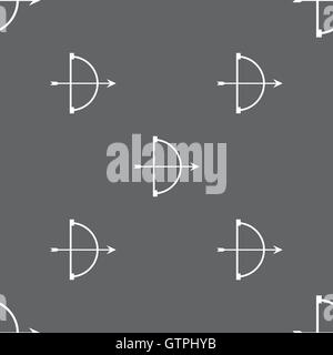 cupid icon sign. Seamless pattern on a gray background. Vector Stock Vector